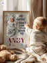 Baby Birth Stats Poster – Personalized Quote Wall Art